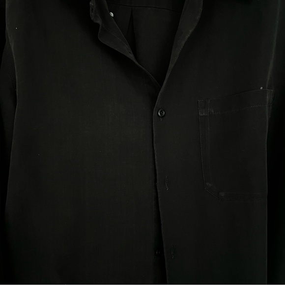 Marks & Spencer Black Button Up Shirt size M - Picture 3 of 3